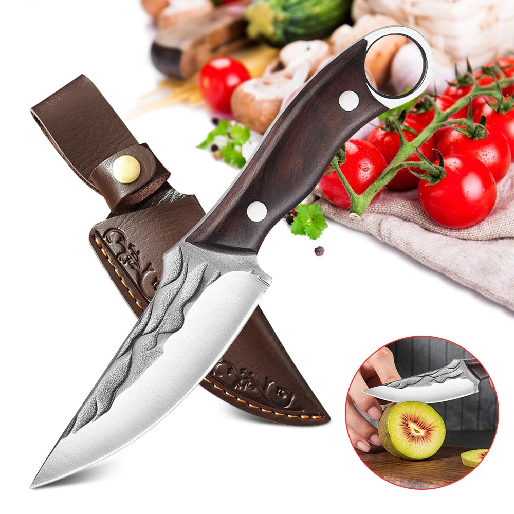 Exotic Chef's Boning Knife Handmade Forged For Fish Meat and More