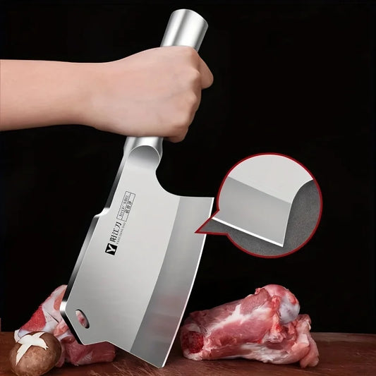 High Hardness Bone Splitting Knife All Steel Chopping Meat Master Butcher Knife